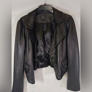 Beautiful, unique leather jacket, Bebe